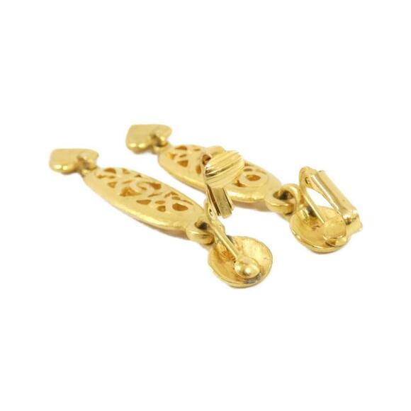 Stud earrings - Metal & glass pearls, gold & pearly white  CHANEL Gold Earrings